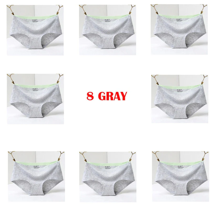 8Pcs Briefs for Women fashion sexy woman panties Solid seamless underpants  cpanties for women cotton underwear girl knickers - Image 4