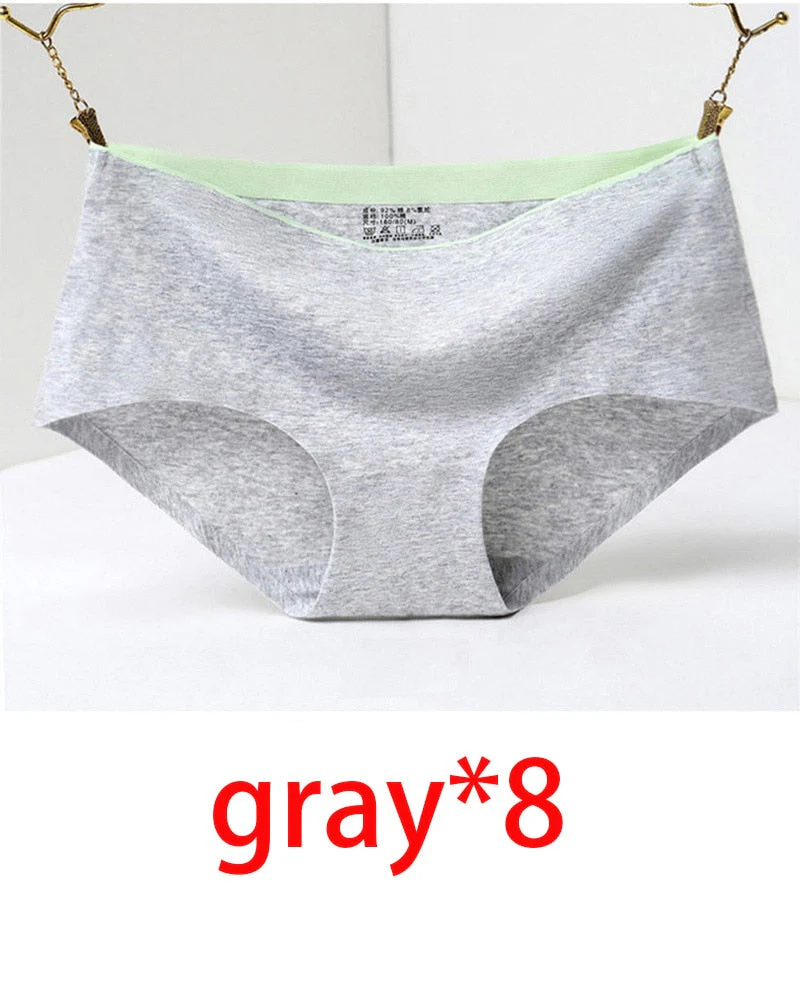 8Pcs Briefs for Women fashion sexy woman panties Solid seamless underpants  cpanties for women cotton underwear girl knickers - Image 7