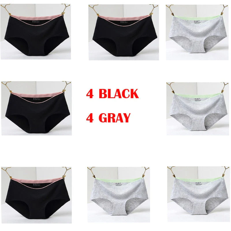 8Pcs Briefs for Women fashion sexy woman panties Solid seamless underpants  cpanties for women cotton underwear girl knickers - Image 9