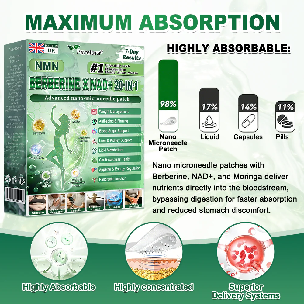 𝐏𝐮𝐫𝐞𝐥𝐨𝐫𝐚® NAD × 𝐄𝐆𝐂𝐆 20-𝐢𝐧-𝟏 𝐀𝐝𝐯𝐚𝐧𝐜𝐞𝐝 𝐍𝐚𝐧𝐨 𝐌𝐢𝐜𝐫𝐨𝐧𝐞𝐞𝐝𝐥𝐞 𝐏𝐚𝐭𝐜𝐡 (💧𝐉𝐮𝐬𝐭 𝐨𝐧𝐜𝐞 𝐚 𝐝𝐚𝐲, 𝐯𝐢𝐬𝐢𝐛𝐥𝐞 𝐜𝐡𝐚𝐧𝐠𝐞𝐬 𝐢𝐧 𝟕 𝐝𝐚𝐲𝐬) ✅𝐅𝐨𝐫 𝐨𝐛𝐞𝐬𝐢𝐭𝐲, 🅛🅞🅞🅢🅔 🅢🅚🅘🅝,𝐝𝐢𝐚𝐛𝐞𝐭𝐞𝐬, 𝐬𝐥𝐞𝐞𝐩 𝐚𝐩𝐧𝐞𝐚, 𝐣𝐨𝐢𝐧𝐭 𝐢𝐬𝐬𝐮𝐞𝐬, 𝐚𝐧𝐝 𝐦𝐨𝐫𝐞 - Image 2