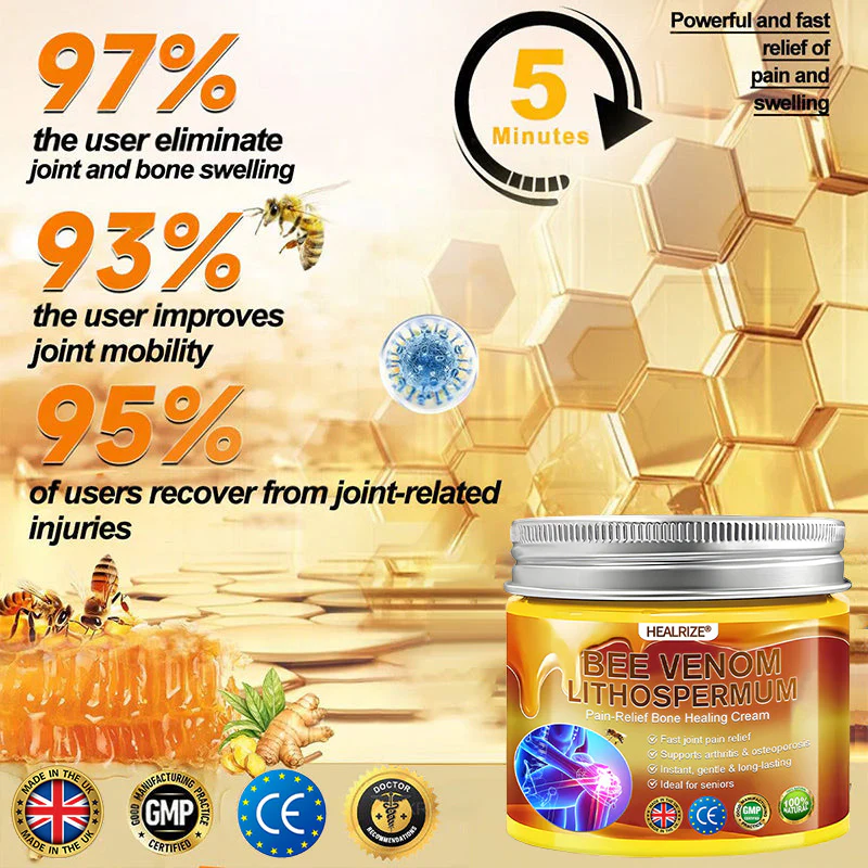 Official Only Store Healrize®🔥 BEE VENOM LITHOSPERMUM Pain-Relief Bone Healing Cream 👑👑(Specially for older adults) - Image 10
