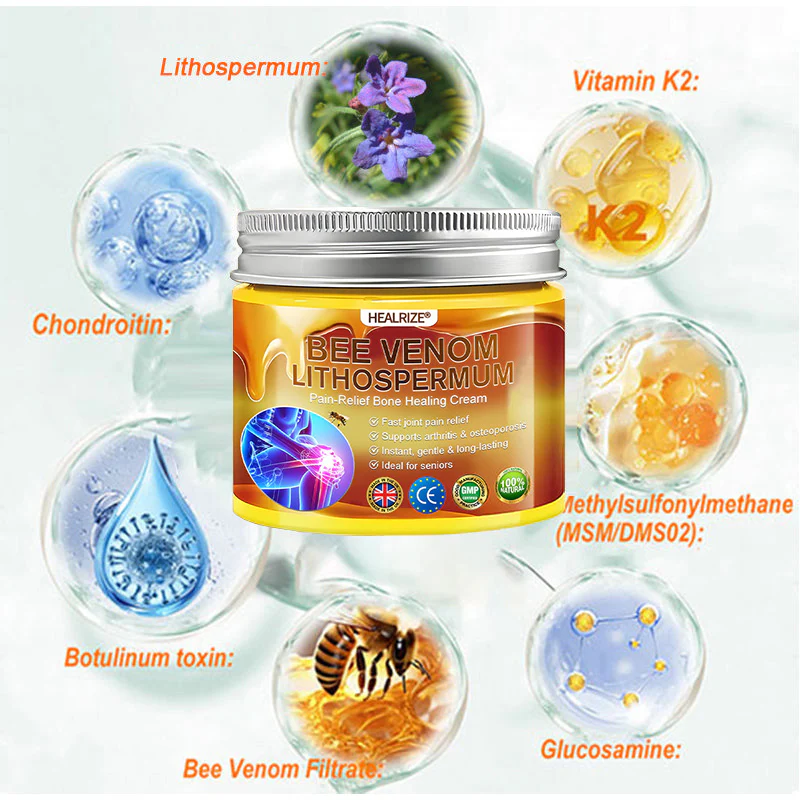 Official Only Store Healrize®🔥 BEE VENOM LITHOSPERMUM Pain-Relief Bone Healing Cream 👑👑(Specially for older adults) - Image 11