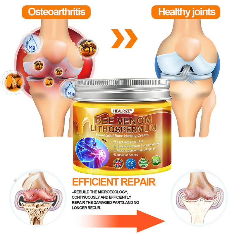Official Only Store Healrize®🔥 BEE VENOM LITHOSPERMUM Pain-Relief Bone Healing Cream 👑👑(Specially for older adults) - Image 4