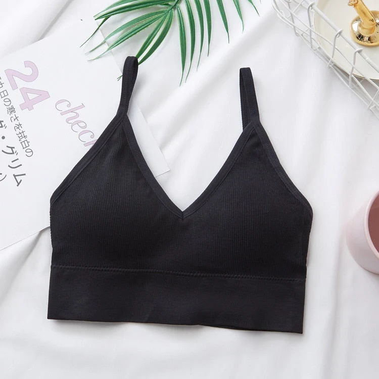 Women Sexy Crop Tops Tube Top Female Streetwear Sleeveless Camis Seamless Sports Lingerie Tee Bra Crop Top Bandeau Top Tank - Image 23