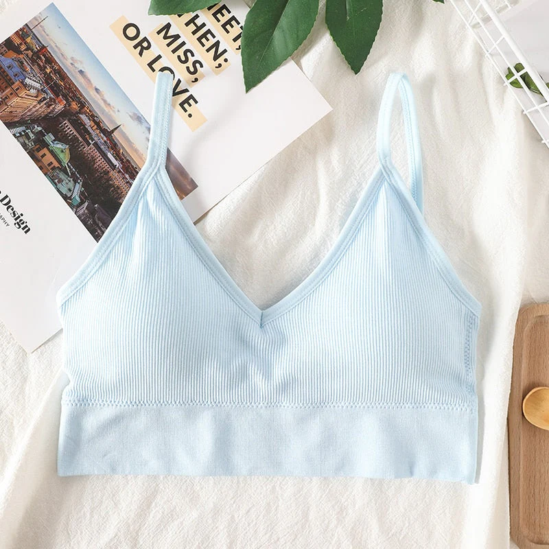 Women Sexy Crop Tops Tube Top Female Streetwear Sleeveless Camis Seamless Sports Lingerie Tee Bra Crop Top Bandeau Top Tank - Image 8