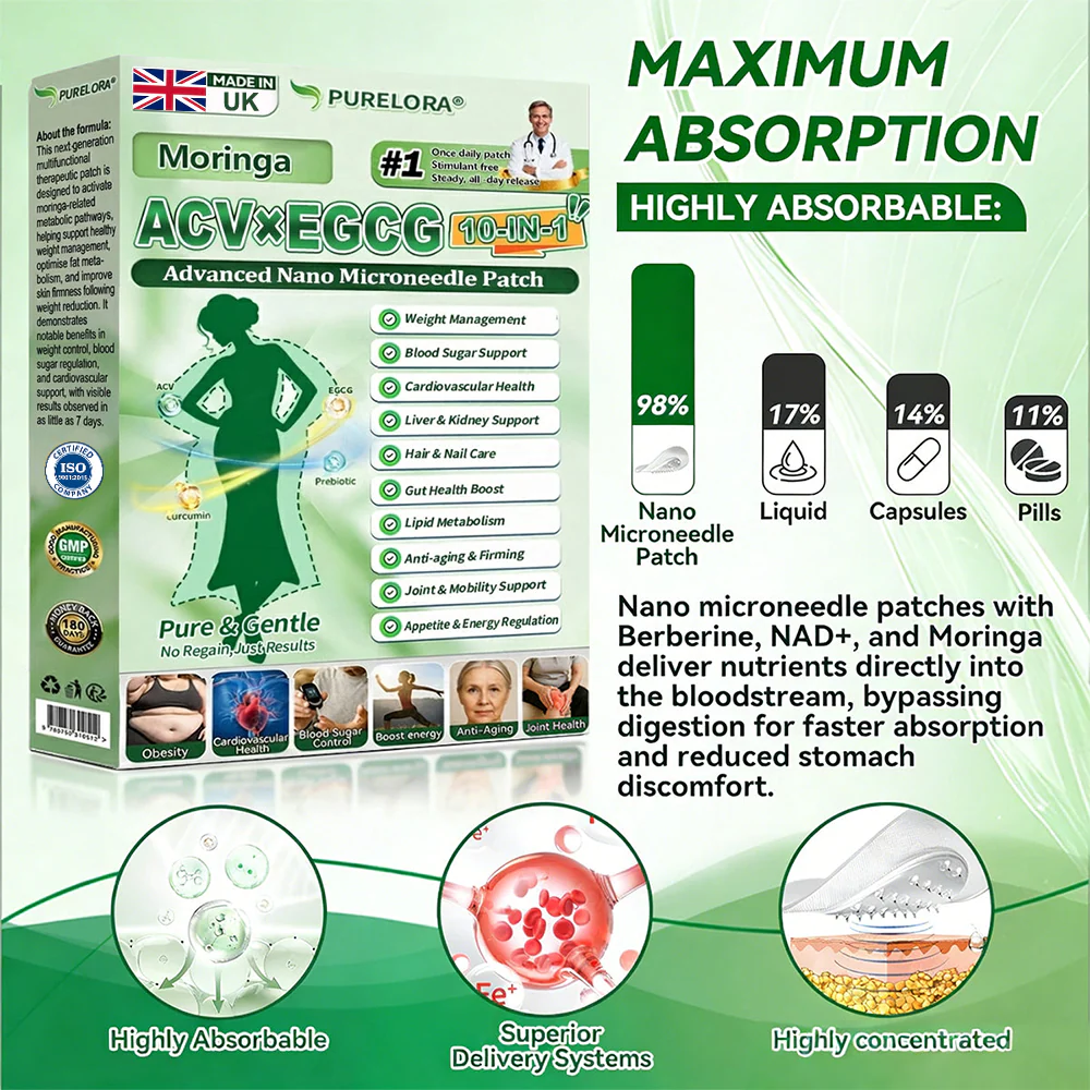 𝐏𝐮𝐫𝐞𝐥𝐨𝐫𝐚® 𝐀𝐂𝐕 × 𝐄𝐆𝐂𝐆 𝟏𝟎-𝐢𝐧-𝟏 𝐀𝐝𝐯𝐚𝐧𝐜𝐞𝐝 𝐍𝐚𝐧𝐨 𝐌𝐢𝐜𝐫𝐨𝐧𝐞𝐞𝐝𝐥𝐞 𝐏𝐚𝐭𝐜𝐡 (💧𝐉𝐮𝐬𝐭 𝐨𝐧𝐜𝐞 𝐚 𝐝𝐚𝐲, 𝐯𝐢𝐬𝐢𝐛𝐥𝐞 𝐜𝐡𝐚𝐧𝐠𝐞𝐬 𝐢𝐧 𝟕 𝐝𝐚𝐲𝐬) ✅𝐅𝐨𝐫 𝐨𝐛𝐞𝐬𝐢𝐭𝐲, 🅛🅞🅞🅢🅔 🅢🅚🅘🅝,𝐝𝐢𝐚𝐛𝐞𝐭𝐞𝐬, 𝐬𝐥𝐞𝐞𝐩 𝐚𝐩𝐧𝐞𝐚, 𝐣𝐨𝐢𝐧𝐭 𝐢𝐬𝐬𝐮𝐞𝐬, 𝐚𝐧𝐝 𝐦𝐨𝐫𝐞 - Image 4